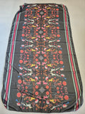 2nd Hand Espoir Scarf/ Black & Colourful Floral/ Large