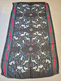 2nd Hand Espoir Scarf/ Navy, Pink & Teal/ Large