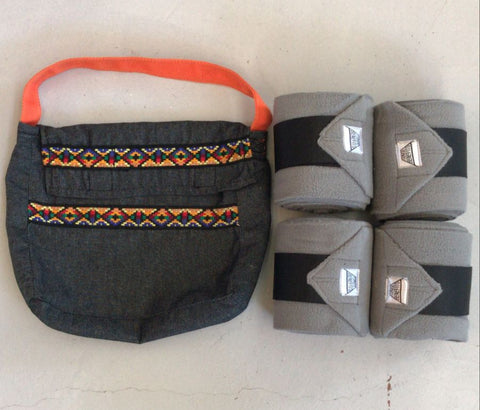 2nd Hand Fleece Bandages in Bag/ Grey/ 4