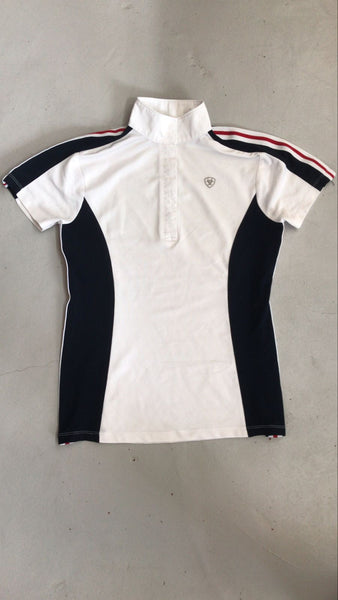 2nd Hand Ariat Show Shirt/ WHT,NVY,RD/ XS (1)