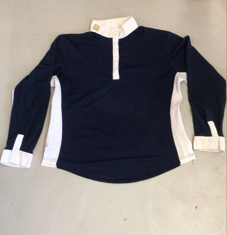 2nd Hand Edito Long Sleeve Showshirt/ Navy/ Large