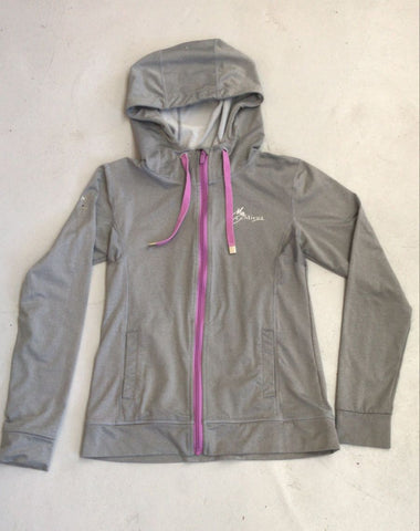 2nd Hand Le Mieux Long Sleeve Hoodie/ Grey & Purple/ Small