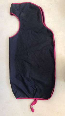 2nd Hand Waterproof Quarter Sheet/ Navy & Pink/ 150cm