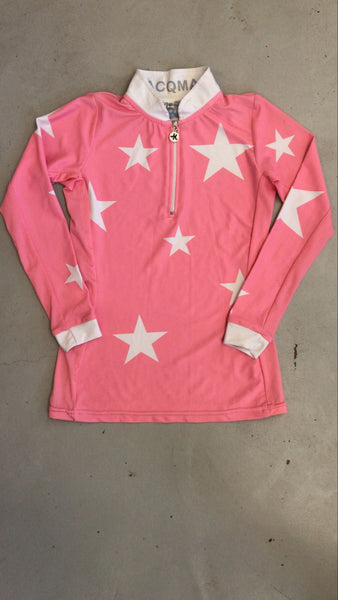 2nd Hand MacQMac Shirt/ Kids 9 - 10yrs/ Pink Stars
