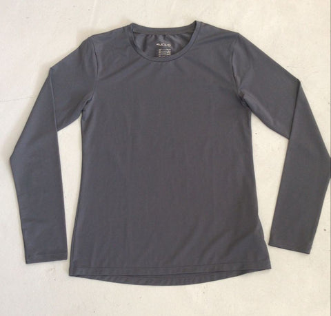 2nd Hand Long Sleeve Tech Shirt/ Grey/ 10 - 12yrs