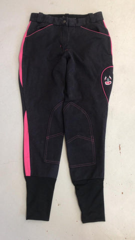 2nd Hand Fouganza Breeches/ Navy & Pink/ 32