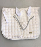 2nd Hand EquiStyle Dressage Saddlepad & Ears/ White/ Full