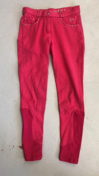 2nd Hand Equi-Theme Breeches/ Pink & Diamantes/ UK24 (SA30)