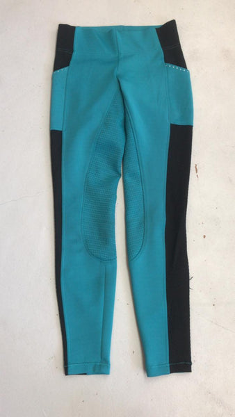 2nd Hand Silicon Tights/ Turquoise & Black/ 32
