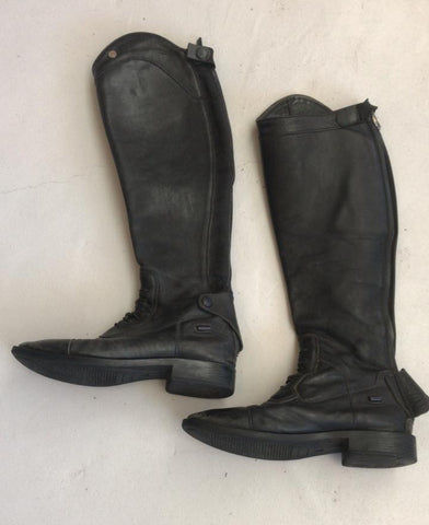 2nd Hand EA Long Leather Boots/ UK5/ Slim Calf