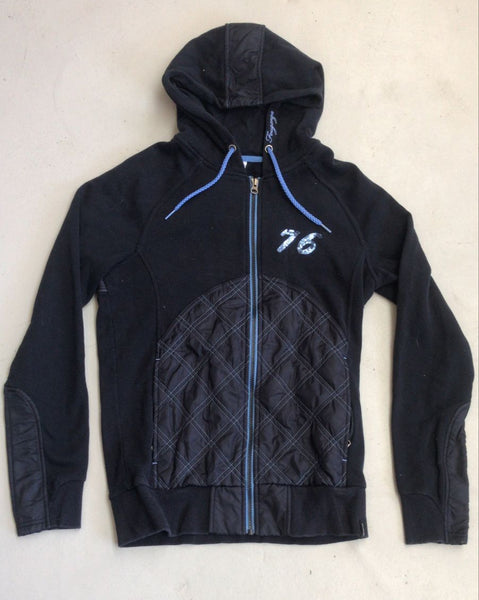 2nd Hand Fouganza Zip Up Hoodie/ Navy Blue/ Med