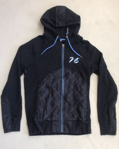 2nd Hand Fouganza Zip Up Hoodie/ Navy Blue/ Med