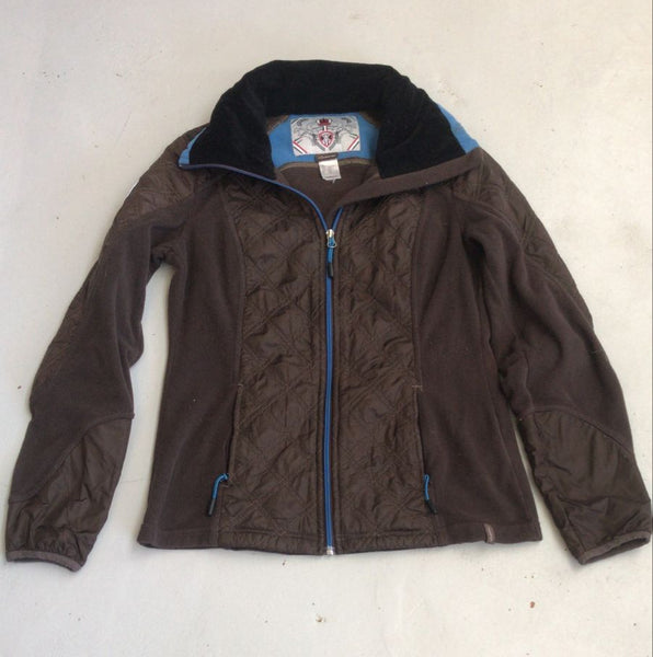 2nd Hand Fouganza Jacket/ Brown & Baby Blue/ XS