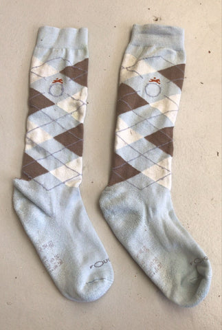 2nd Hand Fouganza Socks/ Baby Blue & Grey