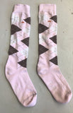 2nd Hand Fouganza Socks/ Light Pink & Grey