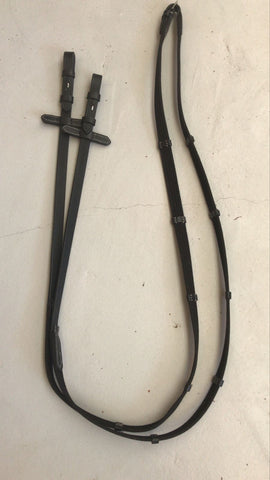 2nd Hand Cleated Reins/ Black/ Full