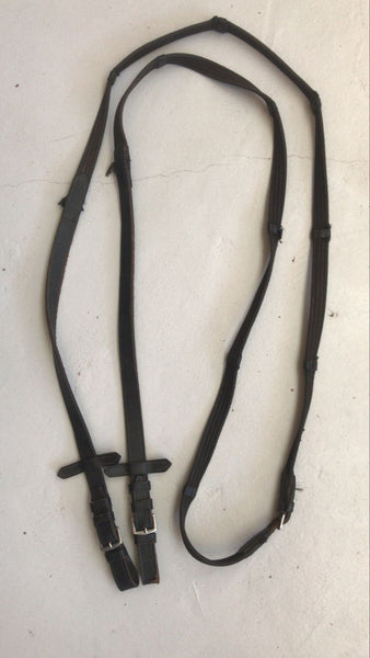 2nd Hand Cleated Reins/ Black/ Full