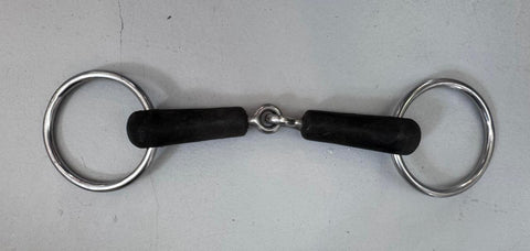 2nd Hand Single Jointed Rubber Snaffle/ 6"