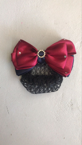 2nd Hand Show Bow/ Maroon & Navy