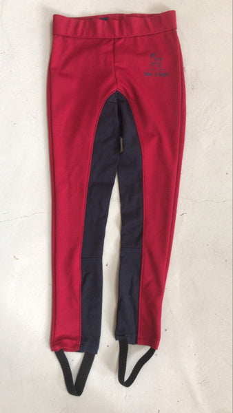2nd Hand Gallop & Giggles Slax/ Red & Navy/ 6 - 7yrs