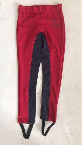 2nd Hand Gallop & Giggles Slax/ Red & Navy/ 6 - 7yrs
