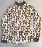2nd Hand Espoir Baselayer/ Horses in Rugs/Black & Beige/ XS