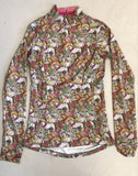 2nd Hand Espoir Baselayer/ Horse Flower Wreath/ Mustard & Pinik/ XS