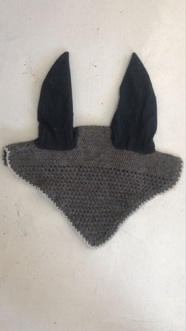 2nd Hand Ear Veil/ Grey, Silver & Black/ Cob