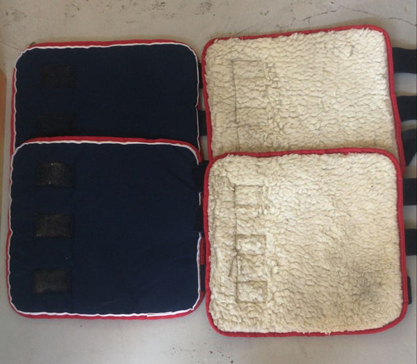 2nd Hand Trucking Boots set/ Navy & Red Trim