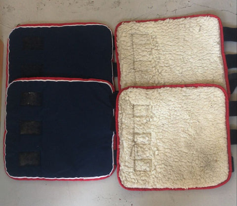 2nd Hand Trucking Boots set/ Navy & Red Trim