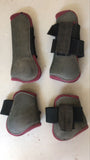2nd Hand Tendon & Fetlock boot set/ Black with Purple trim