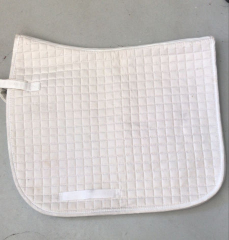 2nd Hand Dressage Saddlepad/ White/ Full