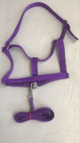 2nd Hand Headcollar & Lead / Purple/ Cob