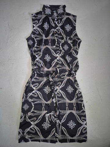 2nd Hand Espoir Button Down Sleeveless Dress/ Bridles/ Black/ XS