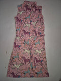 2nd Hand Espoir Button Down Sleeveless Dress/ Horses & Rope/ Dusty Pink / XS