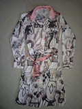 2nd Hand Espoir Button Down Dress/ Cartoon Horse/ Black & Pink / S