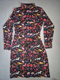 2nd Hand Espoir Button Down Dress/ Horse Print/ Multi / XS