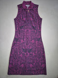 2nd Hand Espoir Sleeveless Dress with Zip/ Horse Print/ Purple / XS