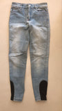 2nd Hand Denim Breeches/ Pink Dots/ 11 - 12yrs