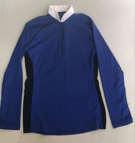2nd Hand Long Sleeve Show Shirt/ Royal Blue/ 11 - 12yrs