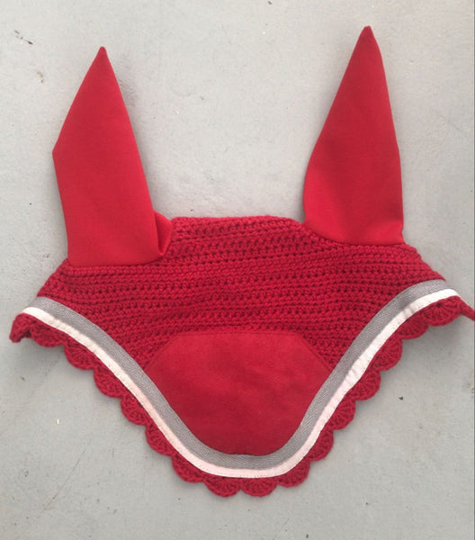 2nd Hand Equine Design Ear Veil/ Red/ Pony