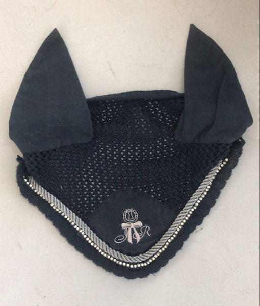 2nd Hand Imperial Riding Ear Veil/ Navy/ Full