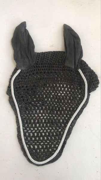 2nd HandEar Veil/ Dark Grey w Silver/ Full