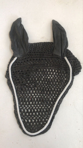 2nd HandEar Veil/ Dark Grey w Silver/ Full