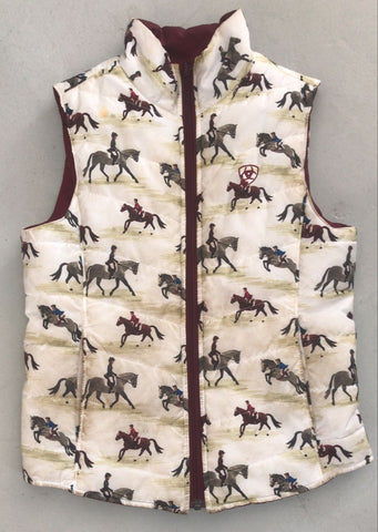2nd Hand Ariat Body Warmer/ Horse Print/XXS