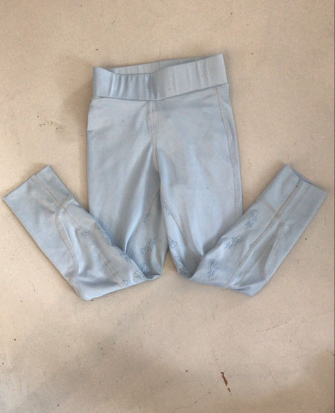 2nd Hand Equileisure Riding Tights/ Baby Blue/ Kids 5 - 6yrs