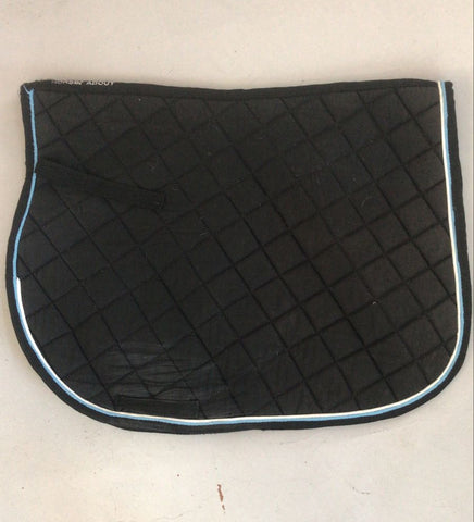 2nd Hand Horsin About Saddlepad/ Black & Blue/ Full