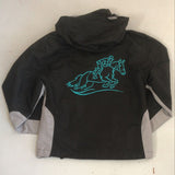 2nd Hand Windbreaker Jacket/ Black & Grey/ XS