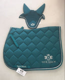 2nd Hand *LIKE NEW* TS Saddlepad & Ears Set/ Teal/ Full