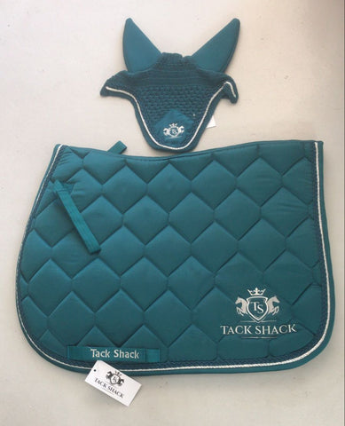 2nd Hand *LIKE NEW* TS Saddlepad & Ears Set/ Teal/ Full